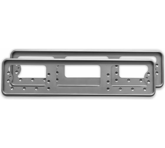 Изображение товара Рамка для номера автомобиля DEFLY, пластиковая, серая, 2 шт DAB006-g-2
