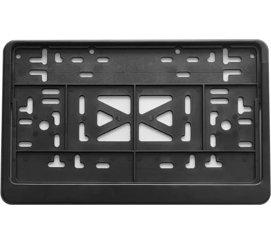 Изображение товара Рамка для номера автомобиля DEFLY квадратная с защелкой, пластиковая, черная D115/5-b