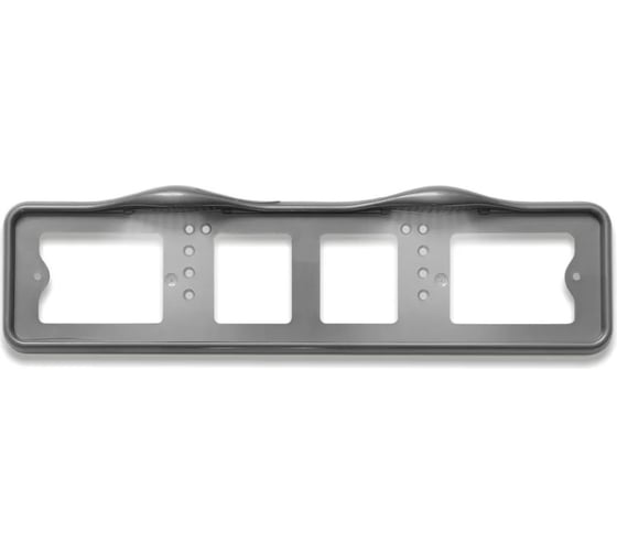 Изображение товара Рамка для номера автомобиля DEFLY с верхней подсветкой, пластиковая, серая DAB001-g