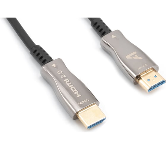 Изображение товара Кабель активный оптический А1 HDMI 10 м., ver. 2.0, 4K/60 Hz, ARC, 19M/19M, черный A1-HDMI2.0-AOC-10M