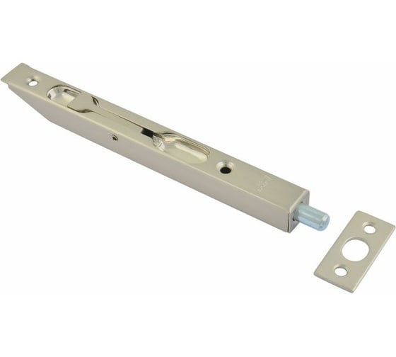 Изображение товара Шпингалет торцевой/ригель НОРА-М 6 1/2" матовый никель 7223