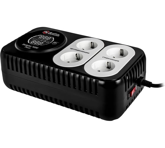 Изображение товара Стабилизатор напряжения QUATTRO ELEMENTI Stabilia 1000 Pico (1000 ВА, 160-280 В, компактный) 917-735