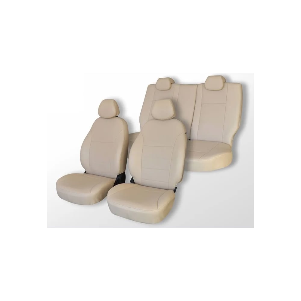 Изображение товара Чехлы на сиденья DEFLY Toyota Allion T240 2001-2007 экокожа бежевые комплект