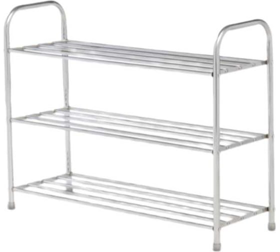 Изображение товара Этажерка для обуви KROFFOS Bruno трехъярусная, серебро 890392
