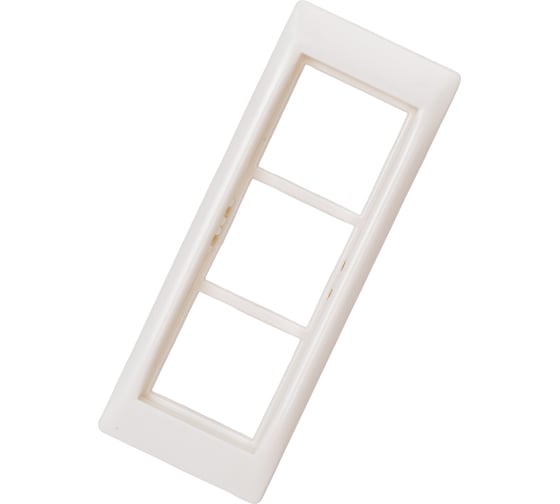 Изображение товара Рамка и суппорт IEK для кабель-канала Праймер, на 6 модулей, 60 мм, CKK-40D-RSU6-060-K01