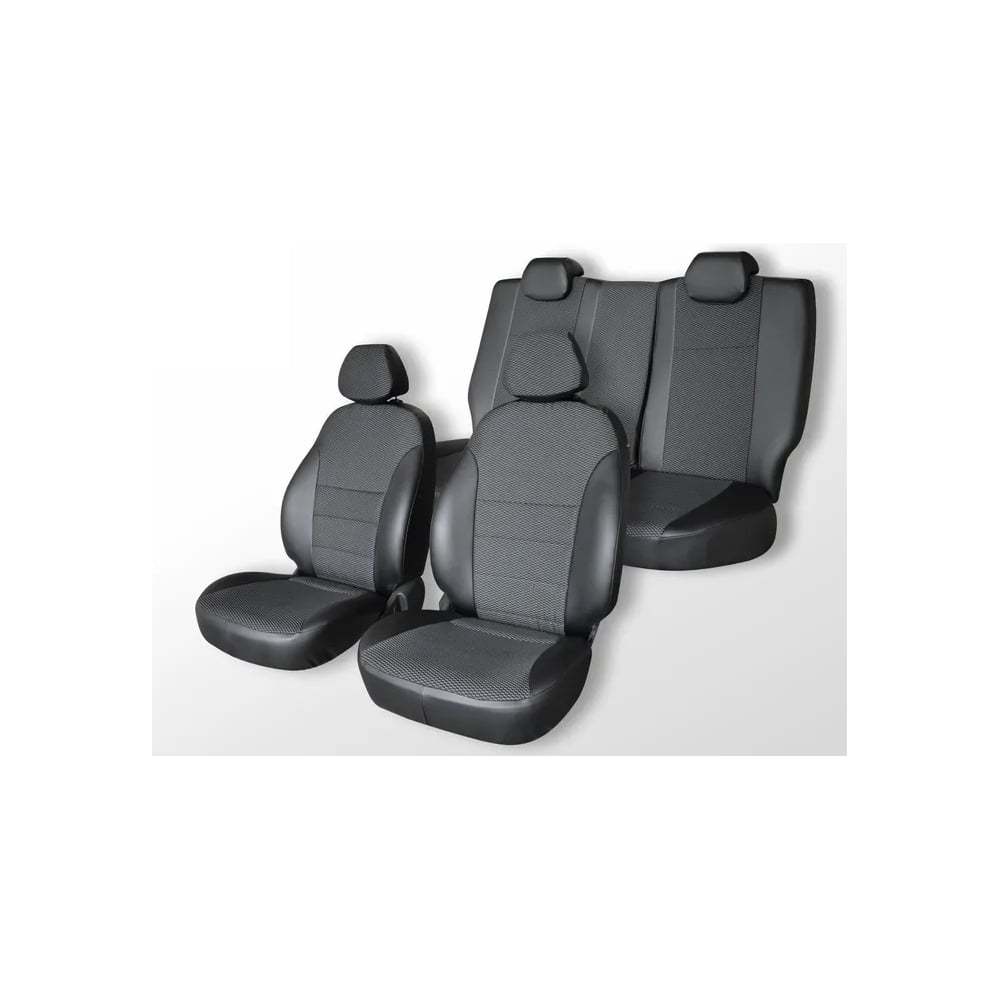 Изображение товара Чехлы на сиденья DEFLY для Renault Sandero 2009-2014 задний ряд 60/40 экокожа жаккард Rn7-2C