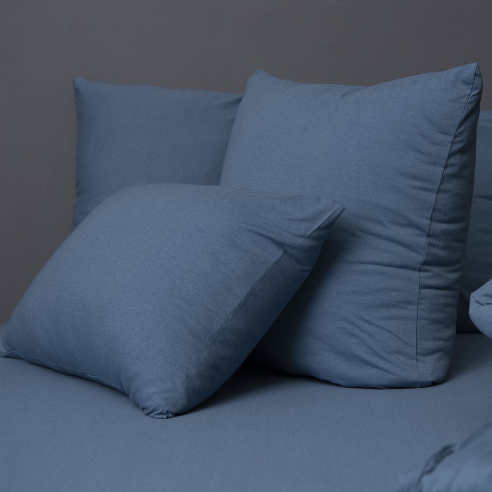 Изображение товара Набор из 2 наволочек KUPU-KUPU VIOLETT 50x70 см трикотаж голубой меланж