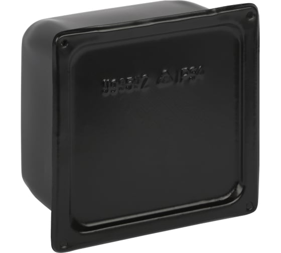 Изображение товара Коробка протяжная ЭРА Y9941101108031 металлическая У994 без уплотнителя 110x110x80мм черная IP31 Б0062854