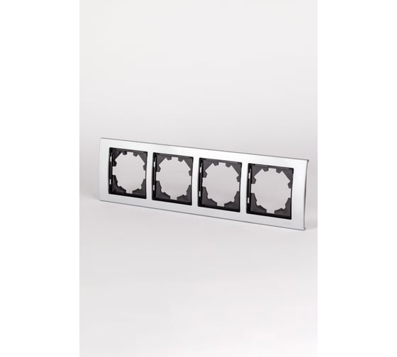 Изображение товара Рамка 4-местная Elbi Zena Platin Матовый Хром 500-073600-228