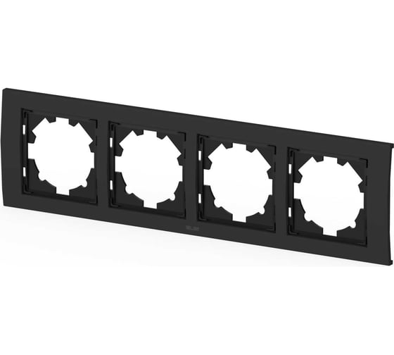 Изображение товара Рамка 4-местная Elbi Zena Platin Матовый Черный 500-073700-228