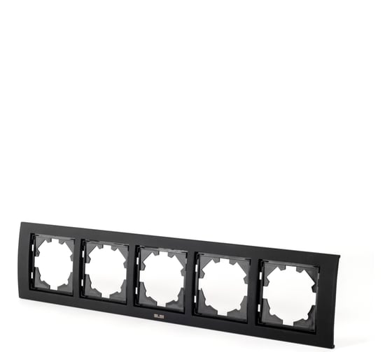 Изображение товара Рамка 5-местная Elbi Zena Platin Матовый Черный 500-073700-250