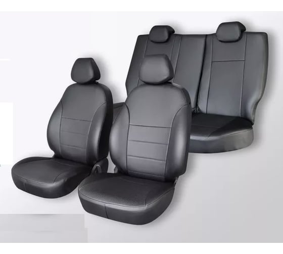 Изображение товара Чехлы на сиденья DEFLY Chery Tiggo T11, 2005-2013, задний ряд 50/50, экокожа черная Cr1-2K