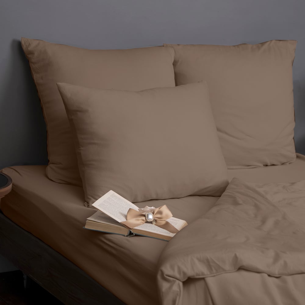 Изображение товара Набор из 2-х наволочек KUPU-KUPU VIOLETT 50x70 см, трикотаж, мокко KNM-57/мокко