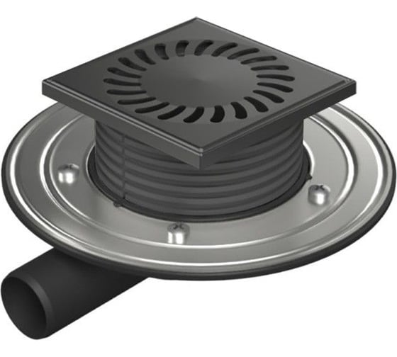 Изображение товара Душевой трап Paini с решеткой 125x125 мм, черный матовый 32801