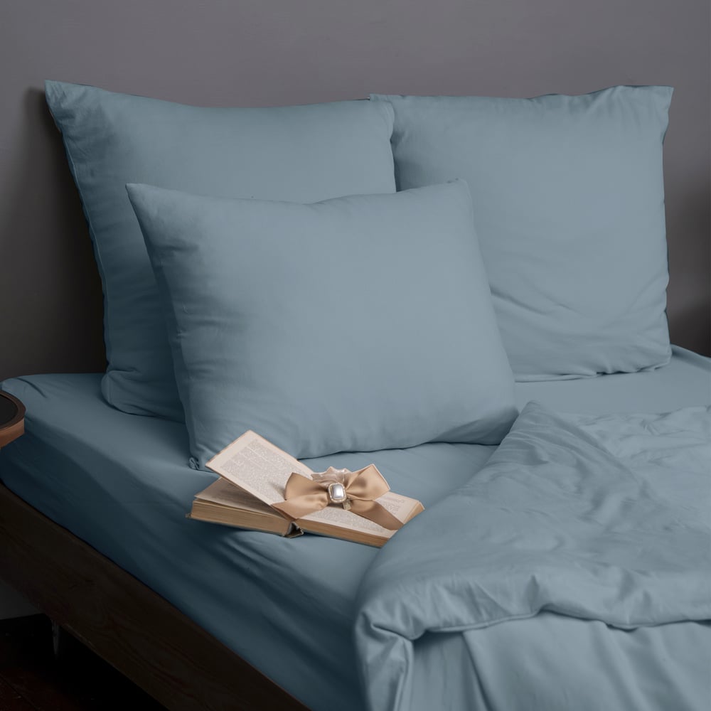 Изображение товара Набор из 2 наволочек KUPU-KUPU VIOLETT 70x70 см трикотаж голубой стиль Однотонный