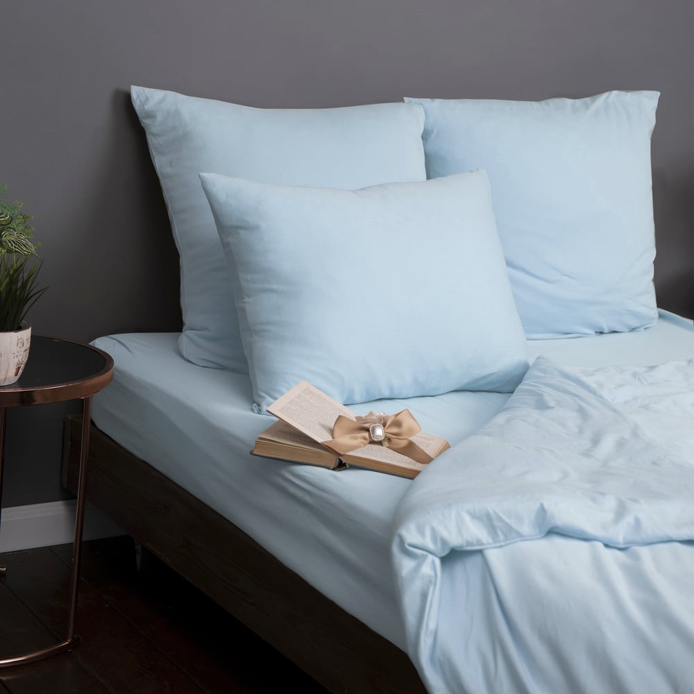 Изображение товара Набор из 2 наволочек 70x70 см KUPU-KUPU VIOLETT трикотаж голубой