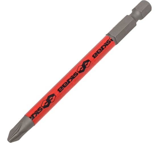 Изображение товара Биты торсионные красные (10 шт; PZ2; 90 мм) SKRAB 43621