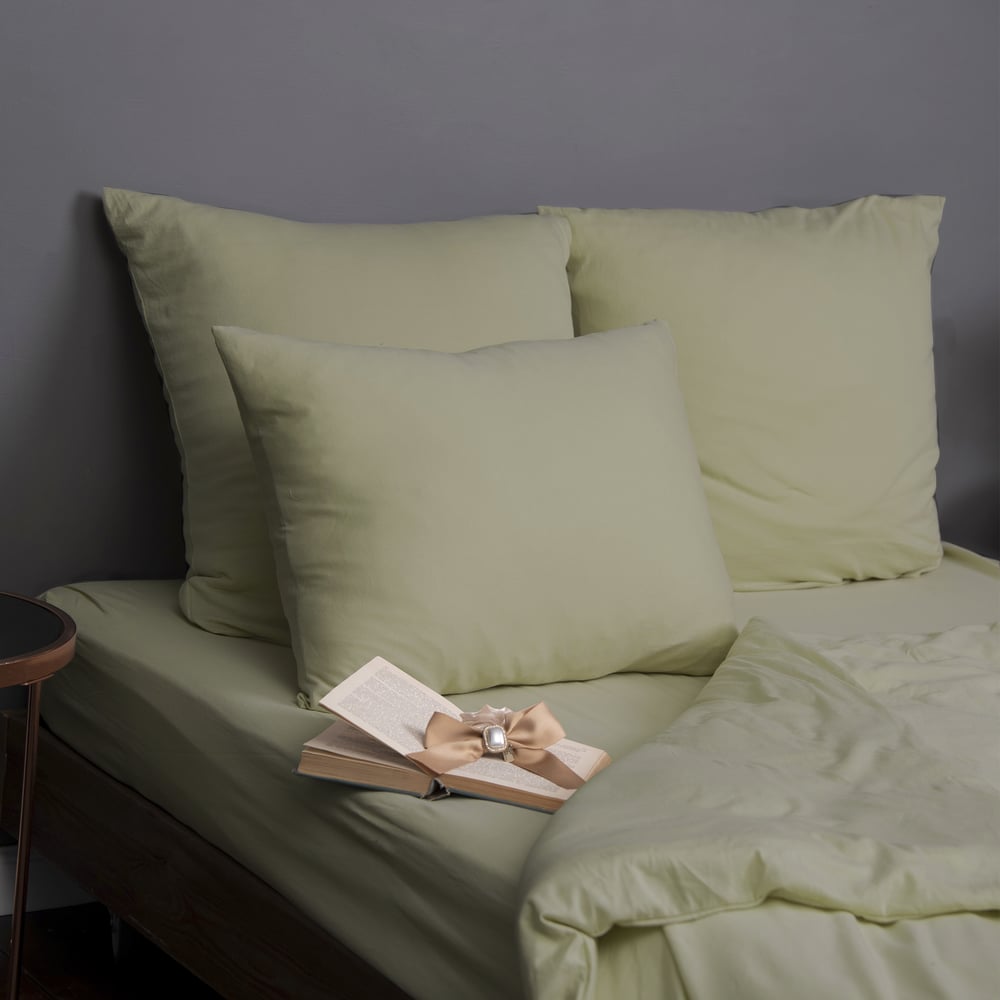 Изображение товара Набор из 2 наволочек KUPU-KUPU VIOLETT 70x70 см трикотаж олива