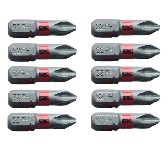 Изображение товара Биты торсионные красные (10 шт; PH1; 25 мм) SKRAB 43600