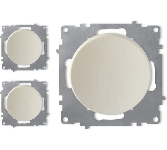 Изображение товара Комплект OneKeyElectro Выключатель одноклавишный, цвет бежевый (3 шт.) 7700022