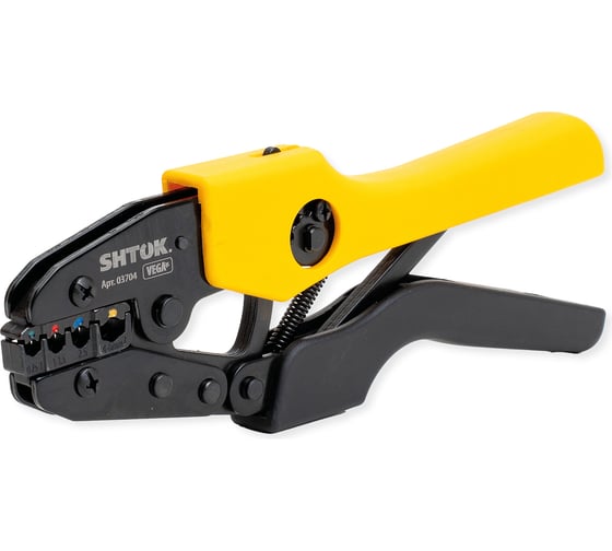 Изображение товара Пресс-клещи SHTOK ПК-23+, матрица, профиль овал, 0.25 - 6.0 мм2, серия VEGA, 03704