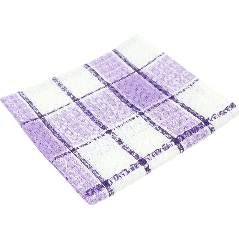 Изображение товара Кухонное полотенце ND Home 40x65 см фиолетовое хлопковое с петелькой
