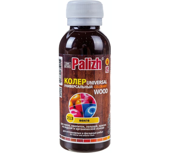 Изображение товара Универсальная колеровочная паста Palizh №213 WOOD венге, 0.1 л 11598394
