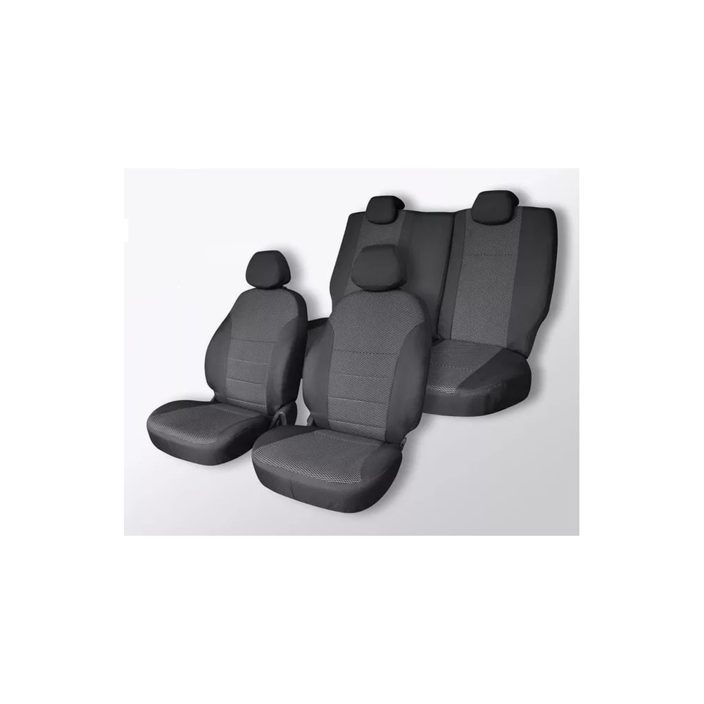 Изображение товара Чехлы на сиденья DEFLY для УАЗ Патриот 2005-2014 жаккард серый и чёрный