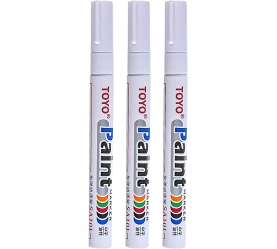 Изображение товара Маркер-краска белый Оберон SA101 упак. 3шт SA1011.3