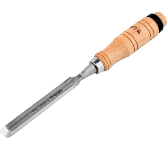 Изображение товара Стамеска-долото полукруглая с деревянной ручкой YATO 16мм YT-62824