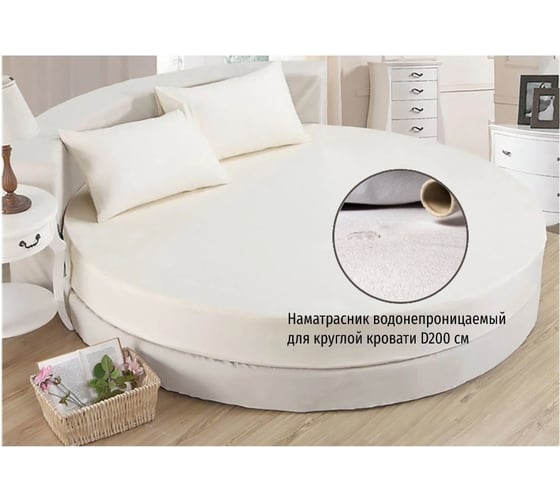 Изображение товара Наматрасник KUPU-KUPU VIOLETT AQUA D200x30 см круглый с бортом PVA-D200