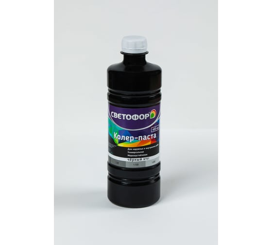 Изображение товара Колер-паста Светофор №91 черный 0.45л ЗОР00007019