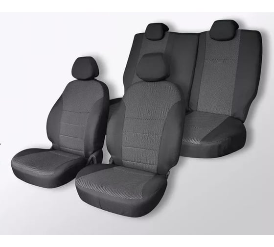 Изображение товара Чехлы на сиденья DEFLY Toyota Harrier (XU10), 1997-2003, экокожа черная Ty20-2K