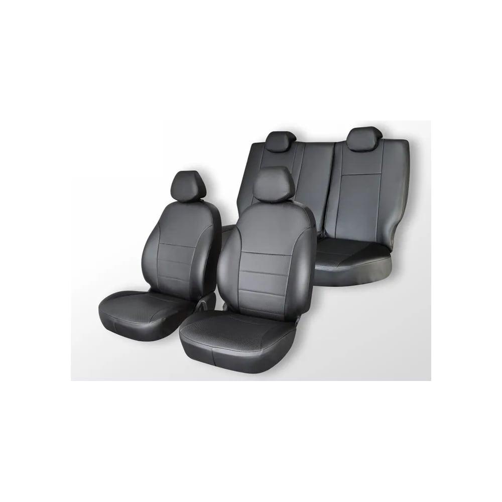 Изображение товара Чехлы на сиденья DEFLY для Renault Kaptur 2016-2022 экокожа черные Rn9-2K