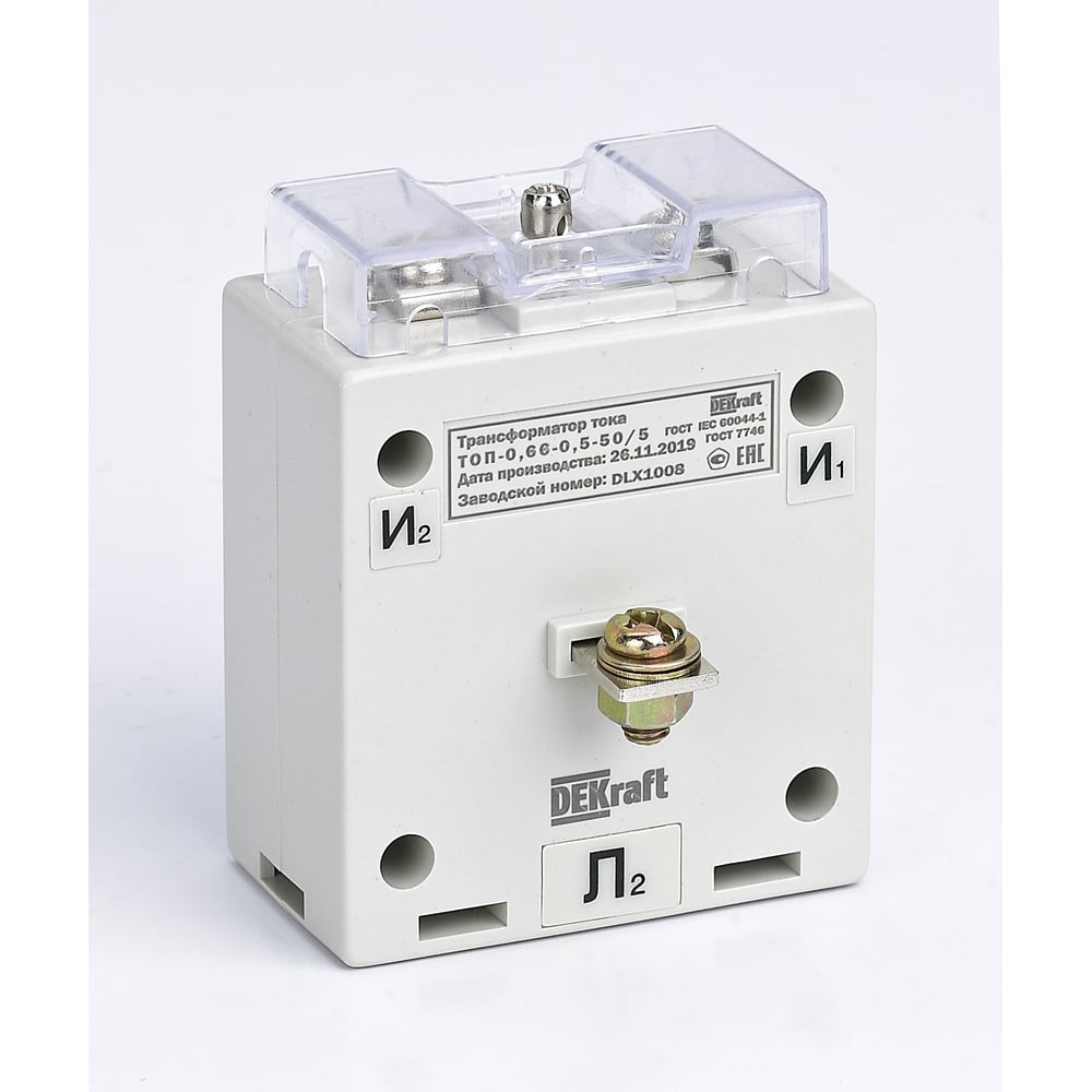 Изображение товара Трансформатор тока DEKraft ТОП-0,66 0,5 15/5 5ВА 50169DEK