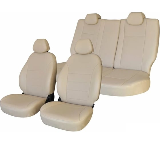 Изображение товара Чехлы на сиденья DEFLY Toyota Harrier (XU10), 1997-2003, экокожа бежевая Ty20-6K