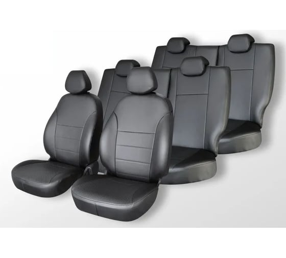 Изображение товара Чехлы на сиденья DEFLY Mitsubishi Delica, 1997-2007, 7 мест, экокожа черная Mts2-2K