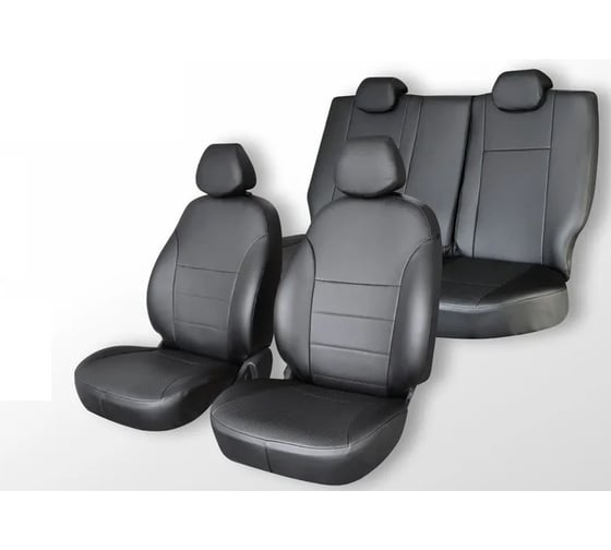 Изображение товара Чехлы на сиденья DEFLY Toyota Ipsum/Picnic, 2001-2009, 5 мест, задний ряд 60/40, экокожа черная Ty33-5-2K