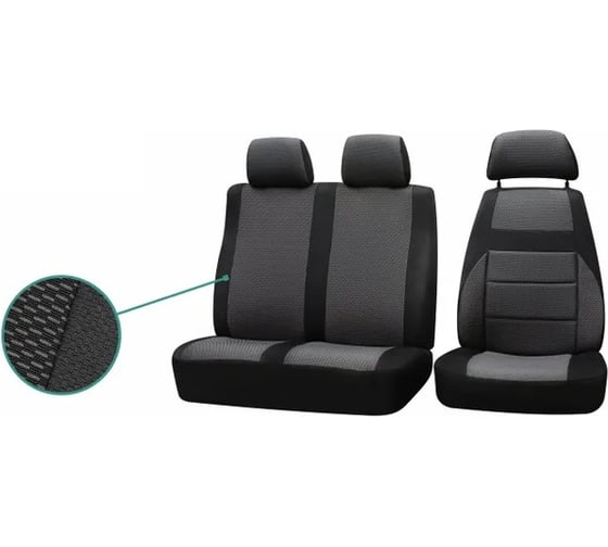 Изображение товара Чехлы на сиденья DEFLY УАЗ Профи, 2017-н.в., 3 места, жаккард U3-2