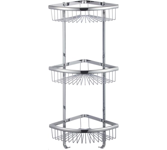 Изображение товара Угловая полка-решетка Savol тройная, хром S-5854-3 23166