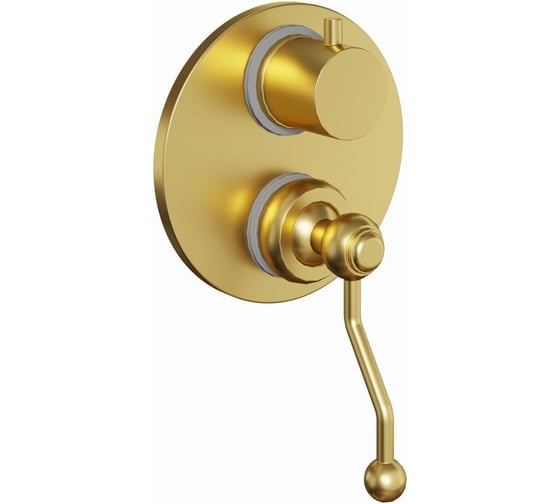 Изображение товара Встраиваемый смеситель для ванны и душа Paini Duomo, матовое золото, покрытие PVD 50737