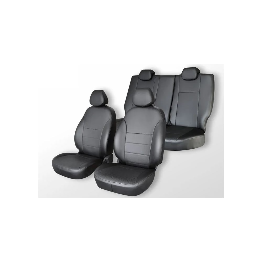 Изображение товара Чехлы на сиденья DEFLY для Toyota Platz XP10 1999-2005 экокожа черные Ty37-2K