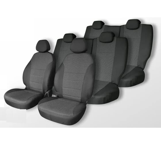 Изображение товара Чехлы на сиденья DEFLY Lada Largus, 2012-н.в., компактвэн (7 мест), 2 ряд 60/40, 3 ряд сплошной, жаккард V015-7-2