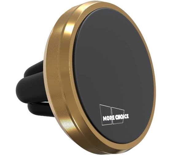 Изображение товара Автомобильный держатель для мобильного телефона магнитный More Choice C01 Gold