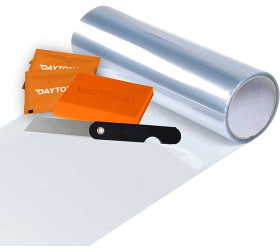 Изображение товара Прозрачная антигравийная ПВХ пленка Daytona для защиты оптики от сколов и царапин NM10055