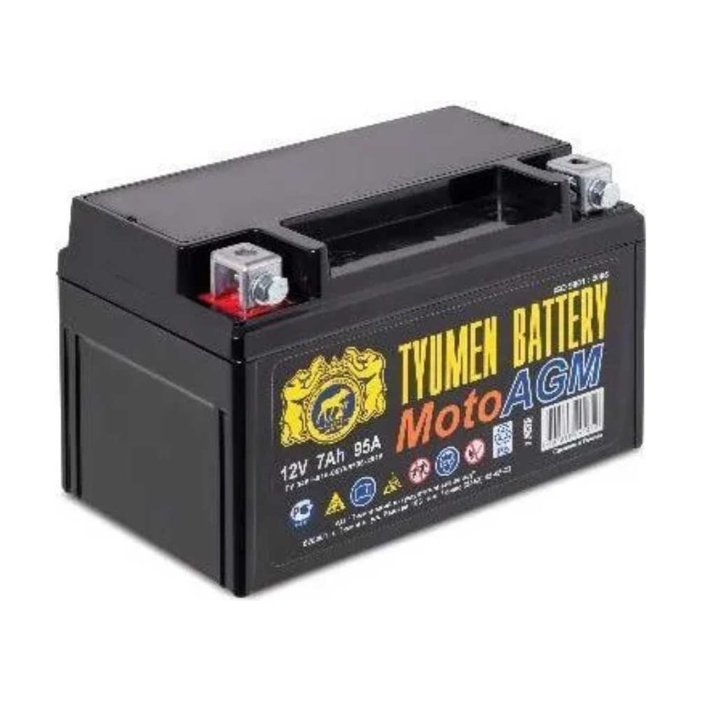 Изображение товара Аккумулятор мото TYUMEN BATTERY 6МТС-7 AGM болт TNM7-AGM высокая мощность