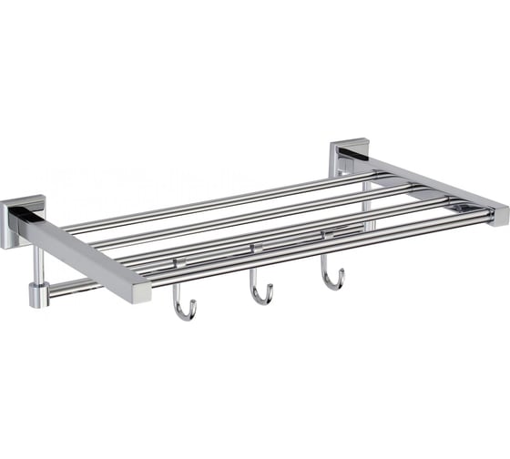 Изображение товара Полка для полотенец Savol 40 см, 3 крючка, хром S-409544 23186