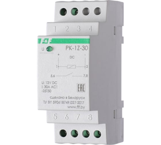 Изображение товара Реле промежуточное Евроавтоматика F&F РК-1Z-30/Un12V F&F EA06.001.018