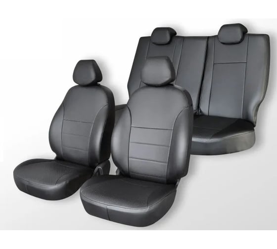 Изображение товара Чехлы на сиденья DEFLY Toyota RAV4 (XA50), 2018-н.в., экокожа черная Ty53-2K