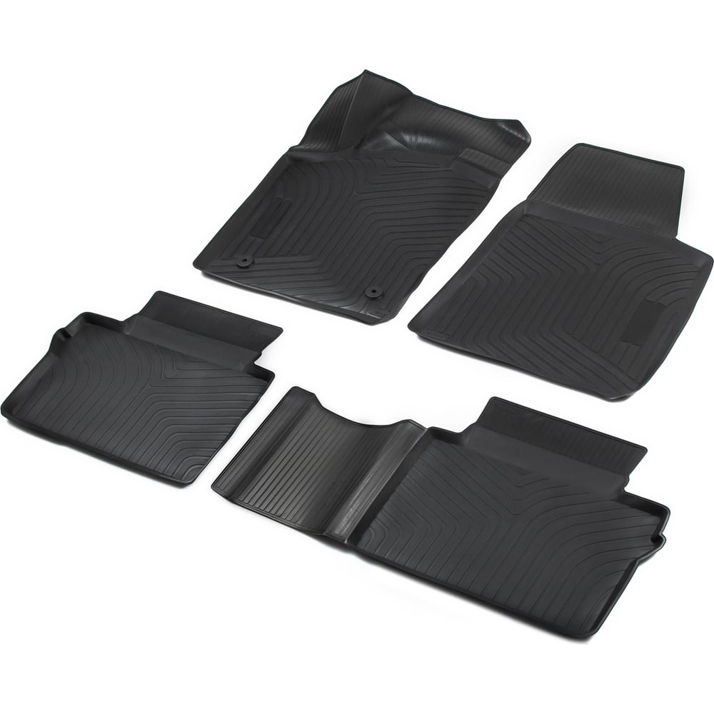 Изображение товара Коврики салона Rival для FAW Bestune B70 2023 полиуретан бортики черные